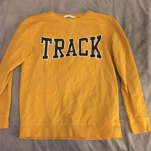 H&M gold and navy track crew sweatshirt